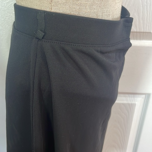 Y2K Mossimo skirt black rayon knit knee length women’s size L large - Picture 7 of 10